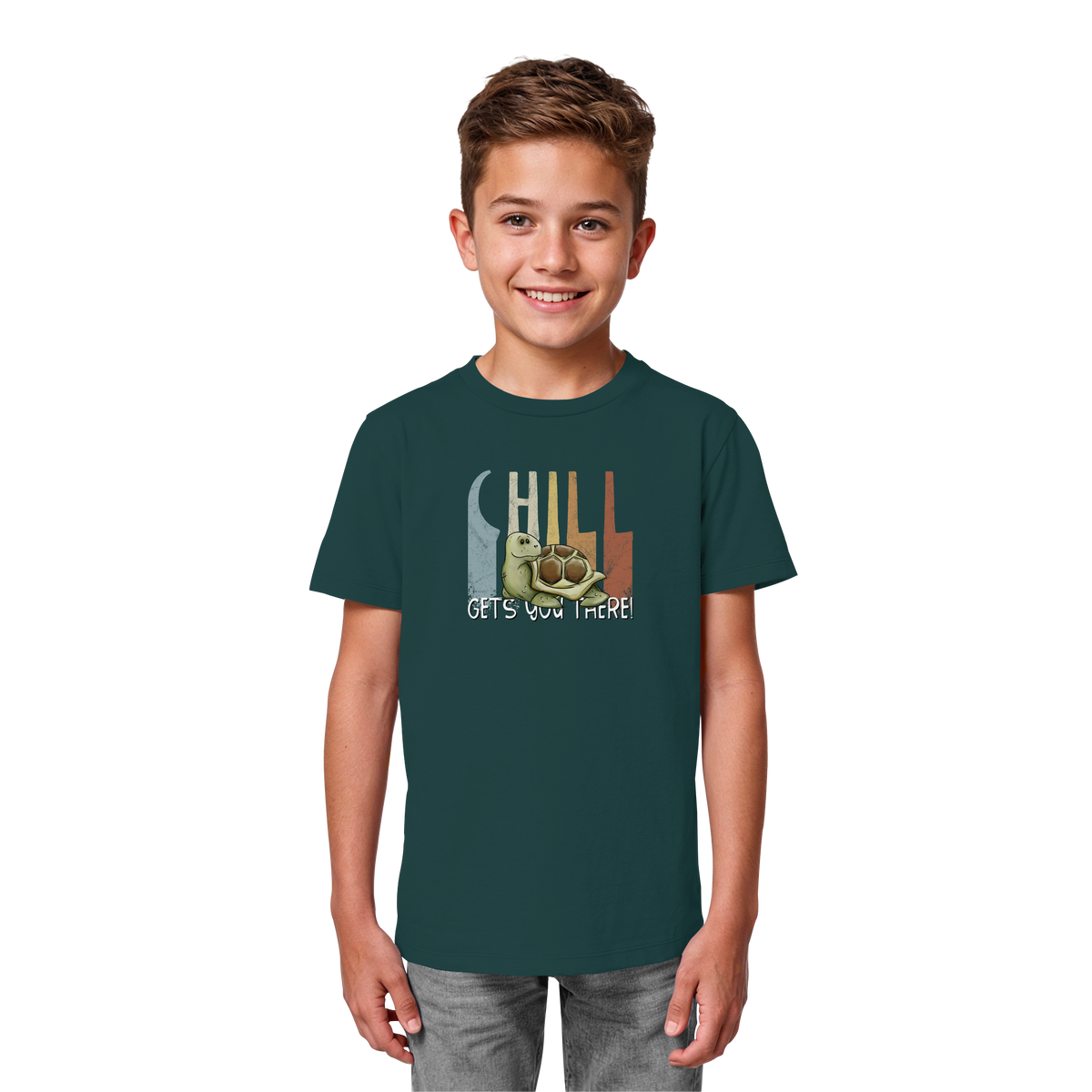 Gechillt gemütliche Schildkröte - Kids Organic Shirt
