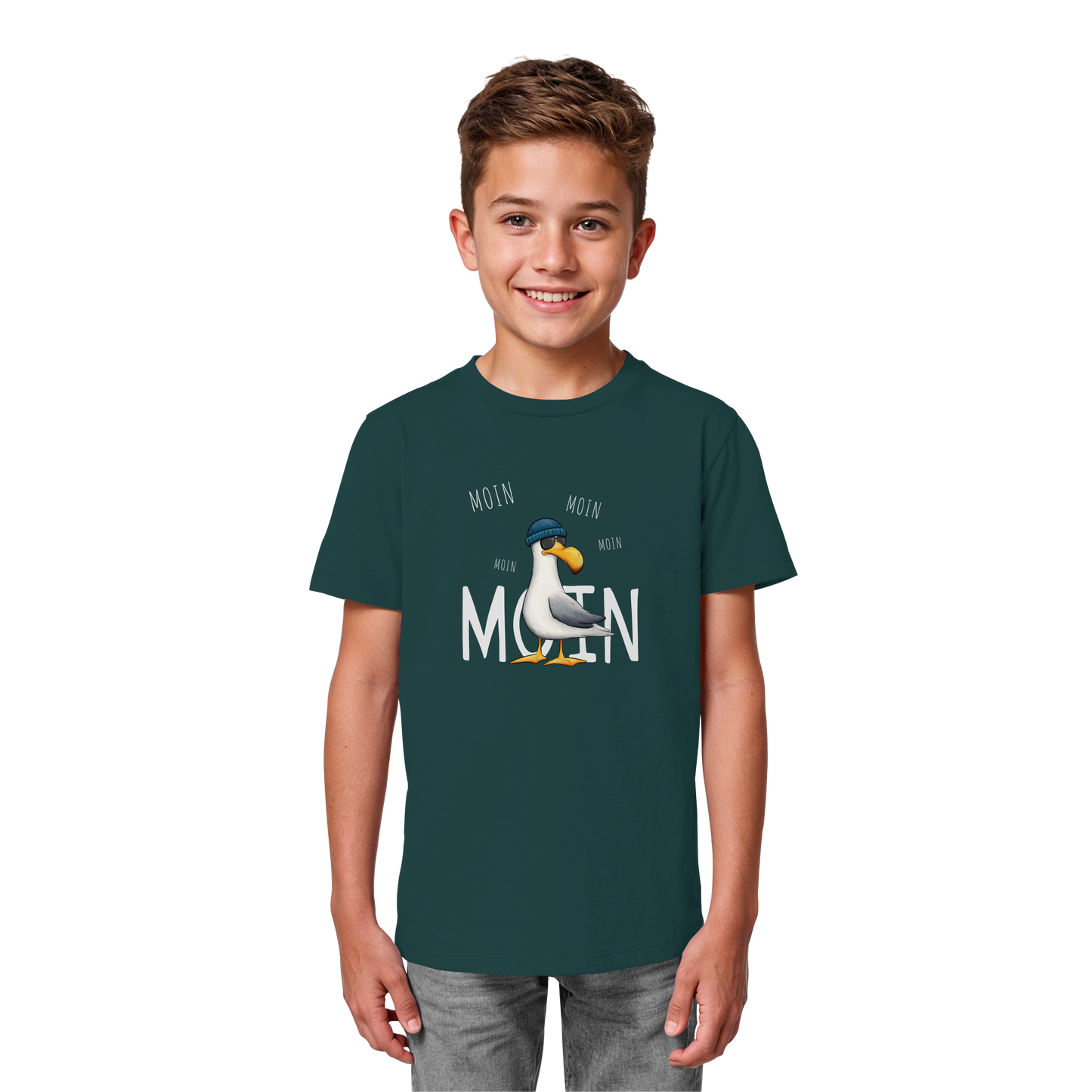 Moin Moin Lässige Hipster Möwe  - Kids Organic Shirt