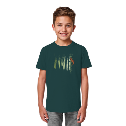 Eichhörnchen im Zwielicht-Wald - Kids Organic Shirt