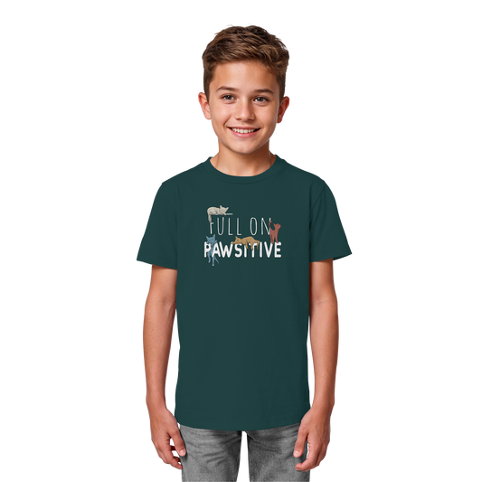 Full On Pawsitive! Gechillte Katzen - Kids Organic Shirt