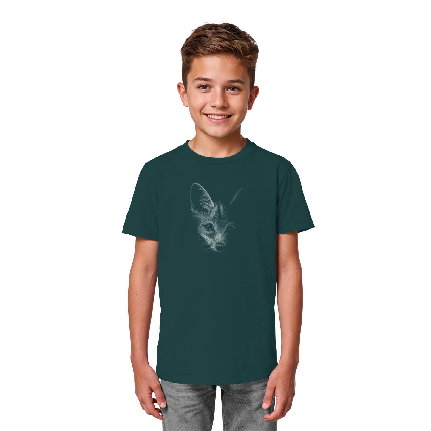 Fuchs Kritzelkunst Illustration - Kids Organic Shirt