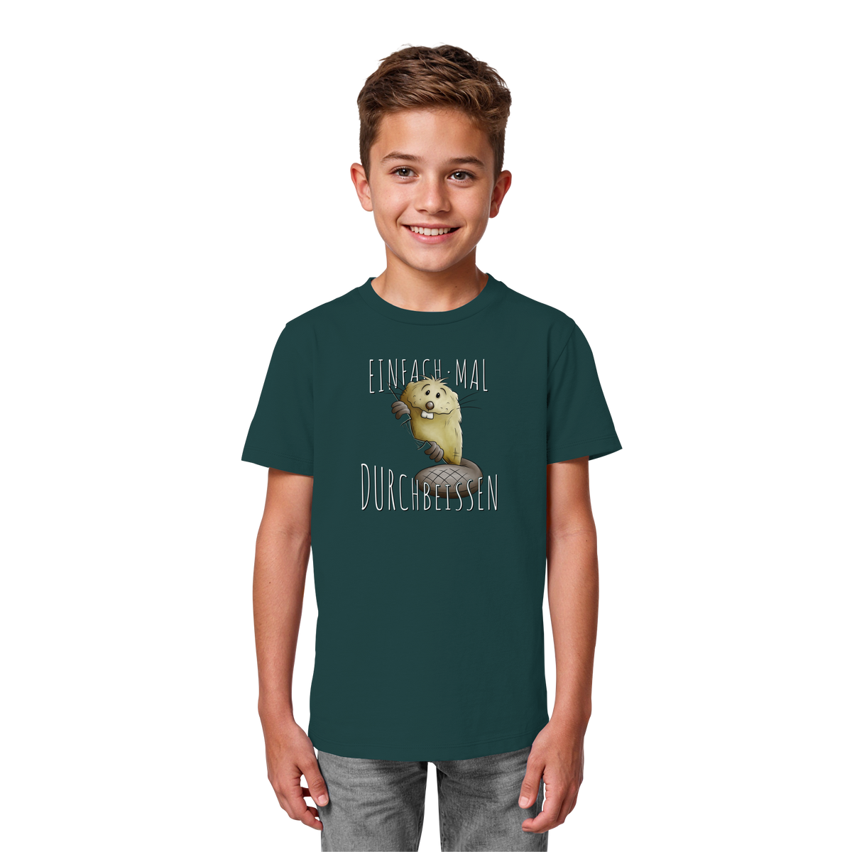 Einfach mal Durchbeissen Biber - Kids Organic Shirt