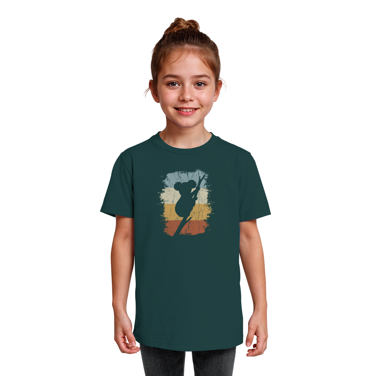 Retro kletternder Koala-Bär - Kids Organic Shirt