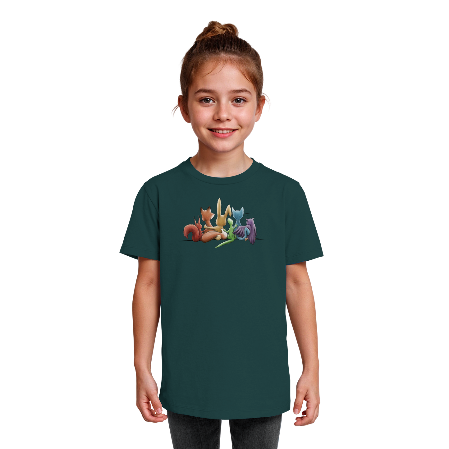 Regenbogen Tiere für Freundschaft, Toleranz und Vielfalt - Kids Organic Shirt