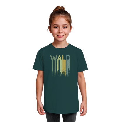 Wald Retro Forst Schriftzug - Kids Organic Shirt