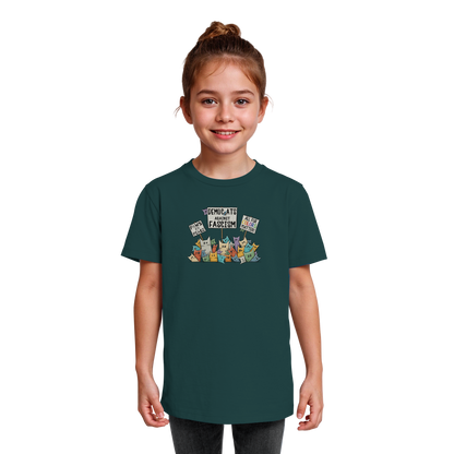 Demo-Katzen gegen Faschismus und für Vielfalt - Kids Organic Shirt