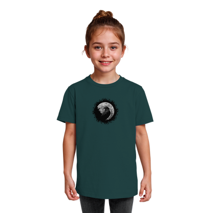 Schwarzer Rabe bei Vollmond  - Kids Organic Shirt