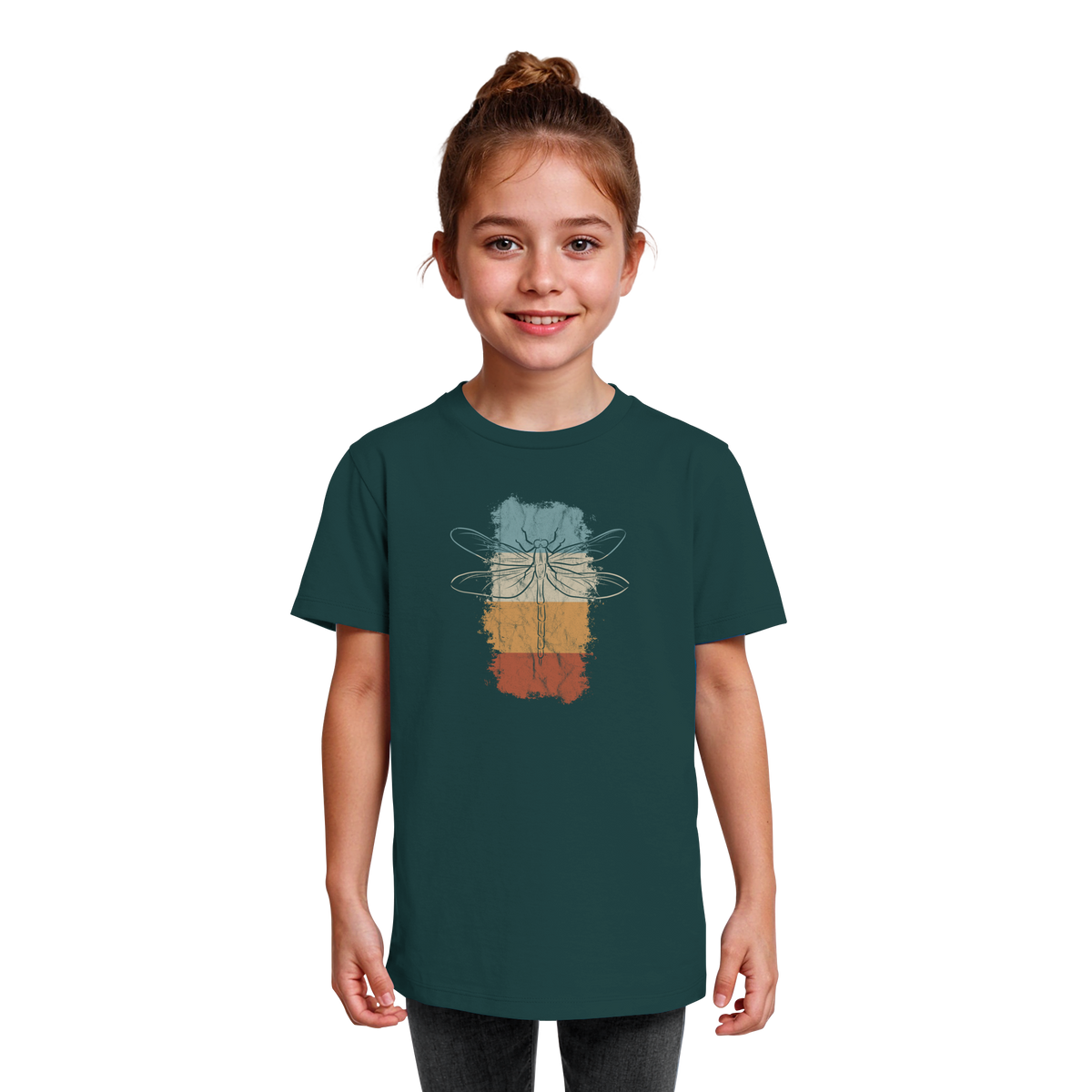 Retro Kunst Libelle | Vintage Dragonfly - Kids Organic Shirt