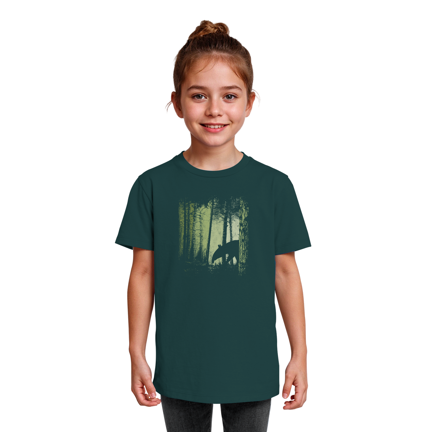 Lässiger Tapir im Zwielicht Wald - Kids Organic Shirt