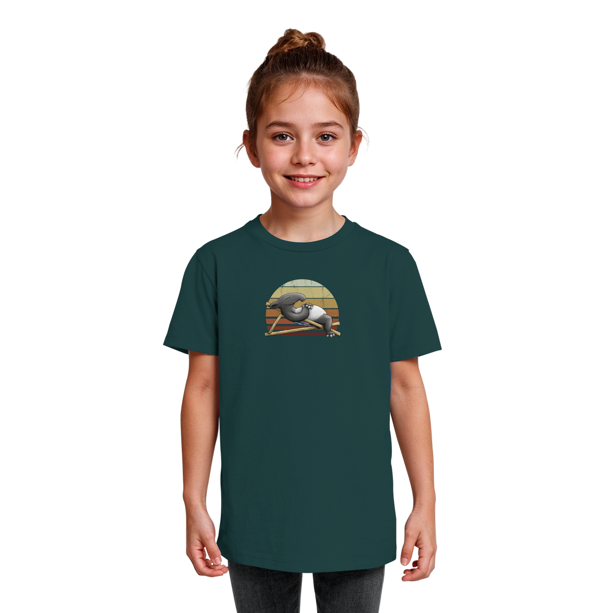 Lässiger Retro Sundown Tapir - Kids Organic Shirt