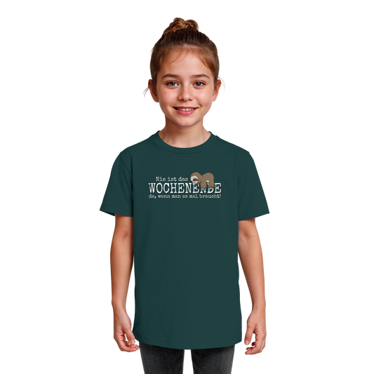 Kawaii Faultier Wochenende - Kids Organic Shirt
