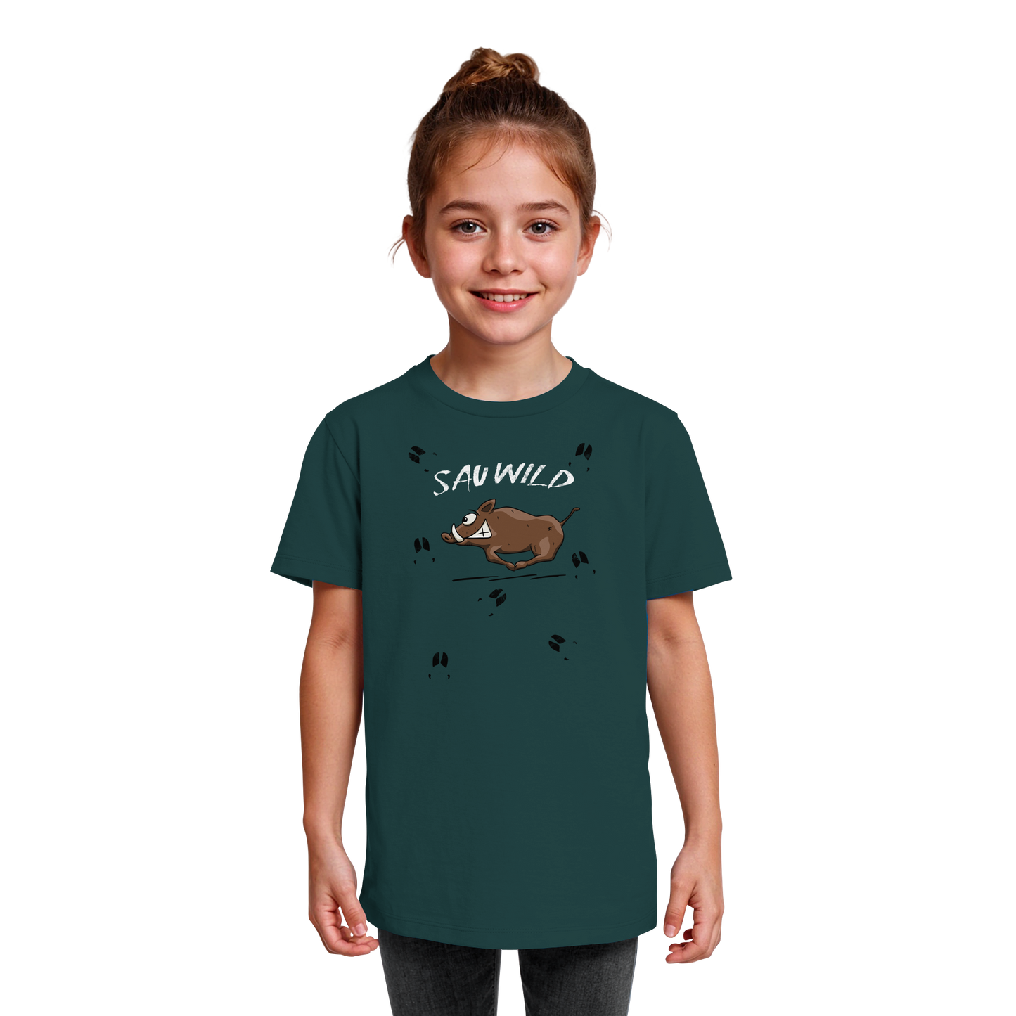 Sauwild wilde Sau | Wildschwein Keiler - Kids Organic Shirt