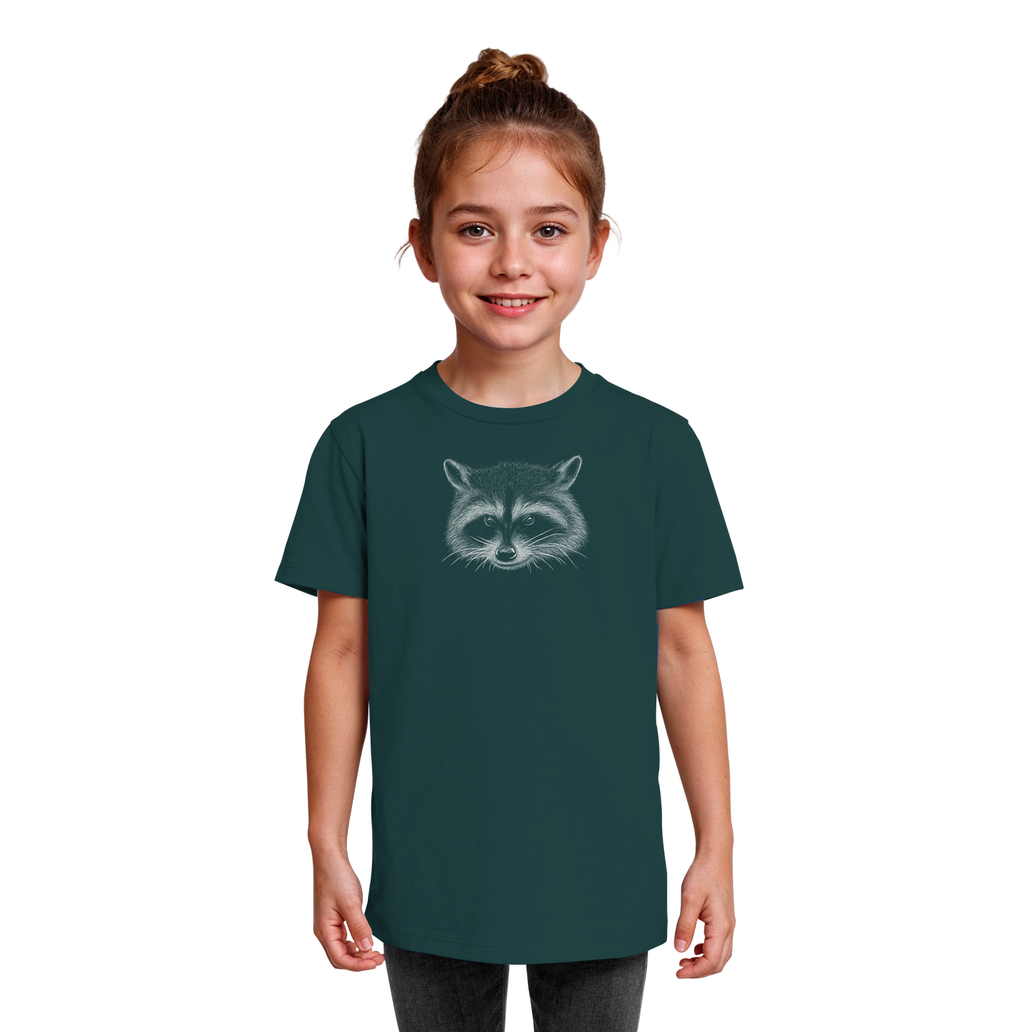 Waschbär Illustration Kritzelkunst - Kids Organic Shirt