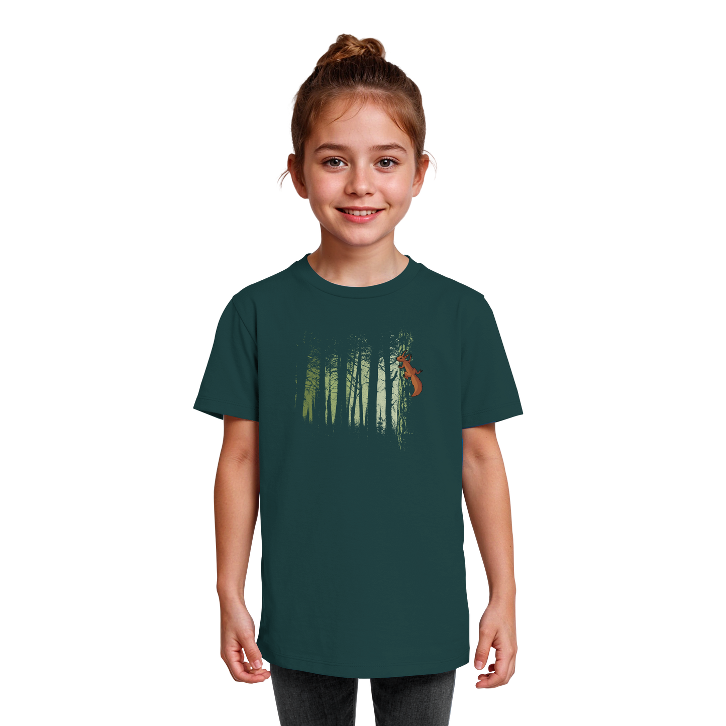 Eichhörnchen im Zwielicht-Wald - Kids Organic Shirt