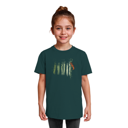 Eichhörnchen im Zwielicht-Wald - Kids Organic Shirt