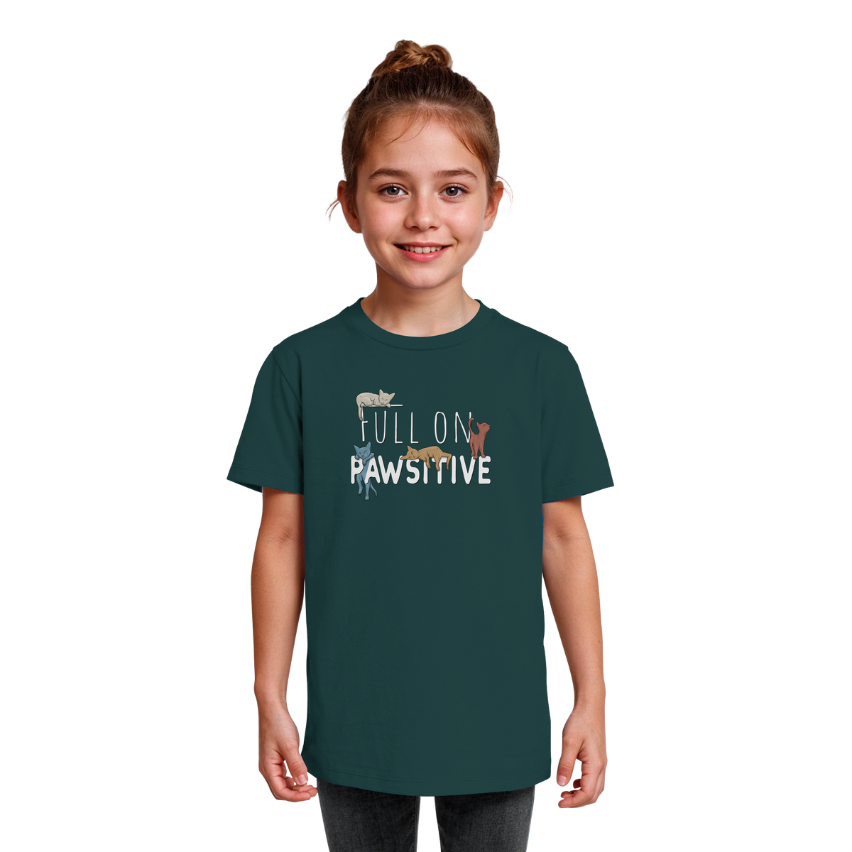 Full On Pawsitive! Gechillte Katzen - Kids Organic Shirt