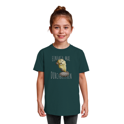 Einfach mal Durchbeissen Biber - Kids Organic Shirt