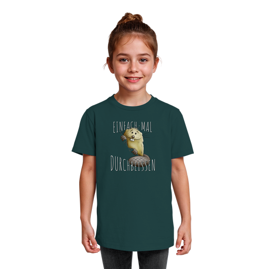 Einfach mal Durchbeissen Biber - Kids Organic Shirt