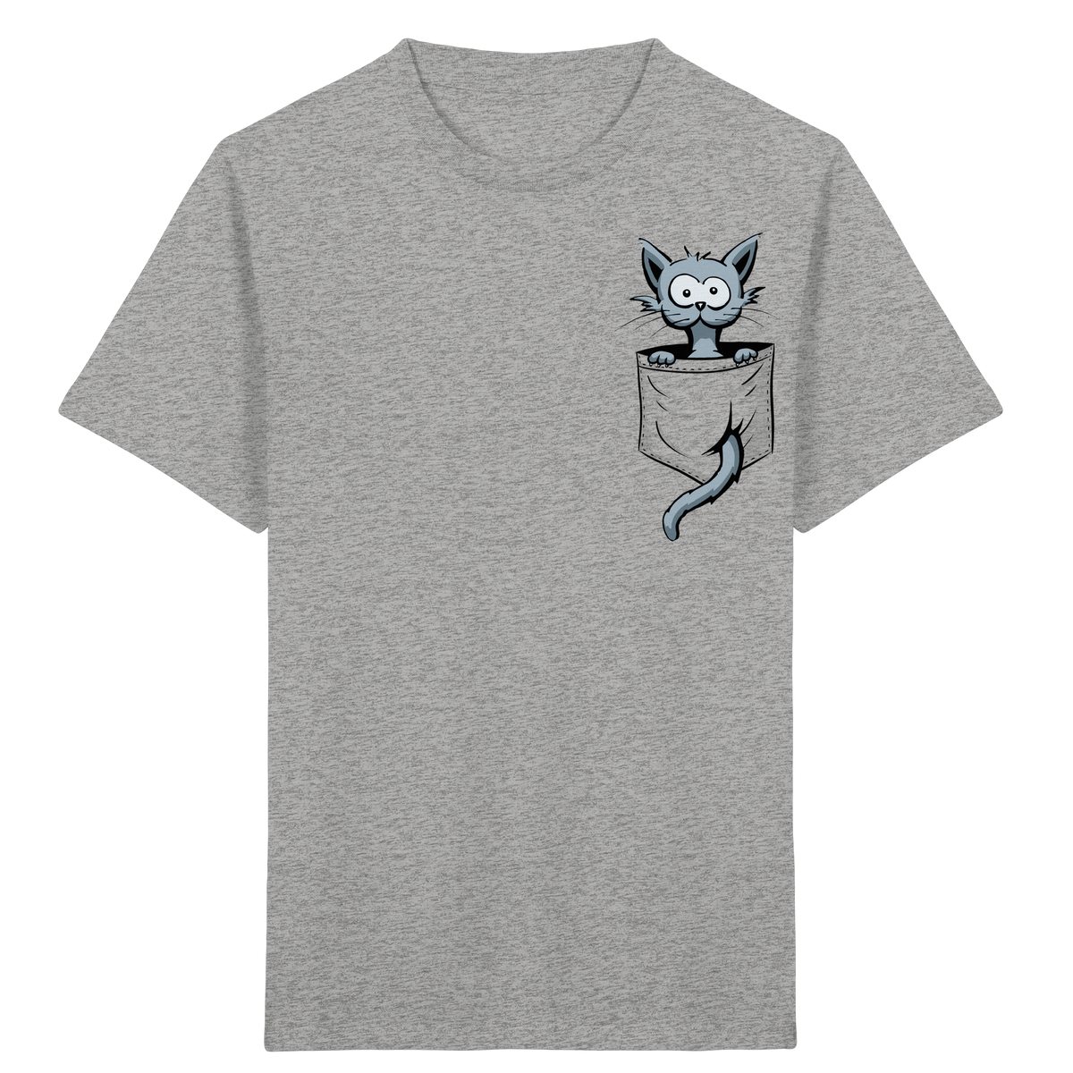 Verrückte Katze in Deiner Brust-Tasche - Kids Organic Shirt
