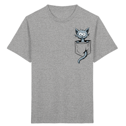Verrückte Katze in Deiner Brust-Tasche - Kids Organic Shirt