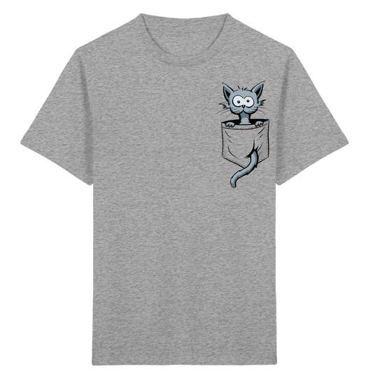 Verrückte Katze in Deiner Brust-Tasche - Kids Organic Shirt