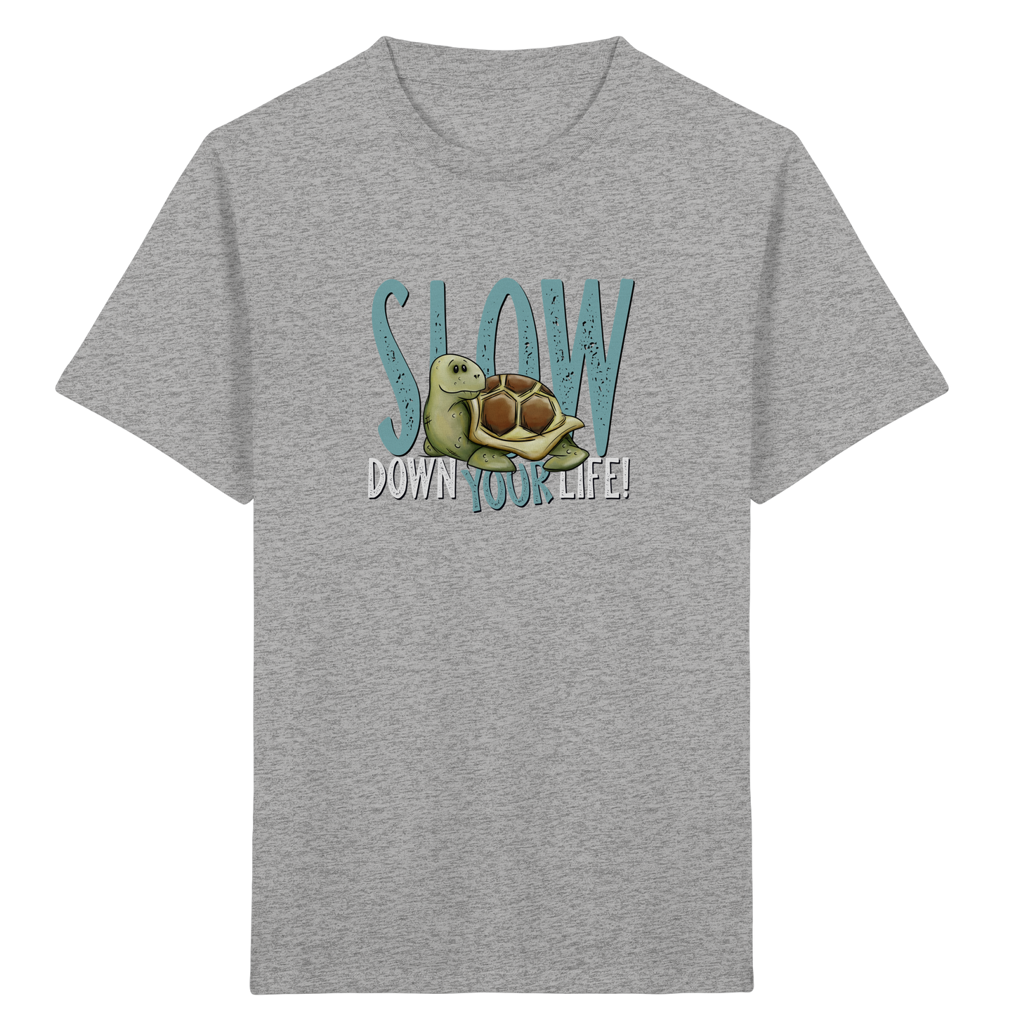 Slow Down Your Life Schildkröte - Kids Organic Shirt