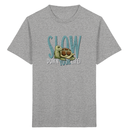 Slow Down Your Life Schildkröte - Kids Organic Shirt