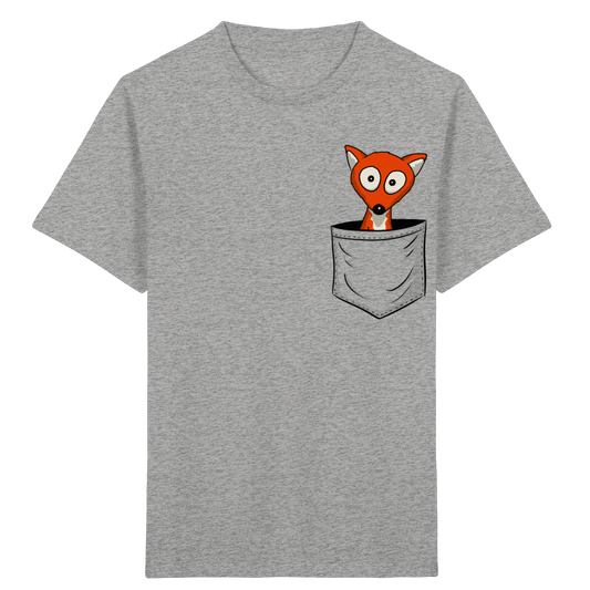 Fuchs in der Brusttasche | Taschen-Fuchs - Kids Organic Shirt