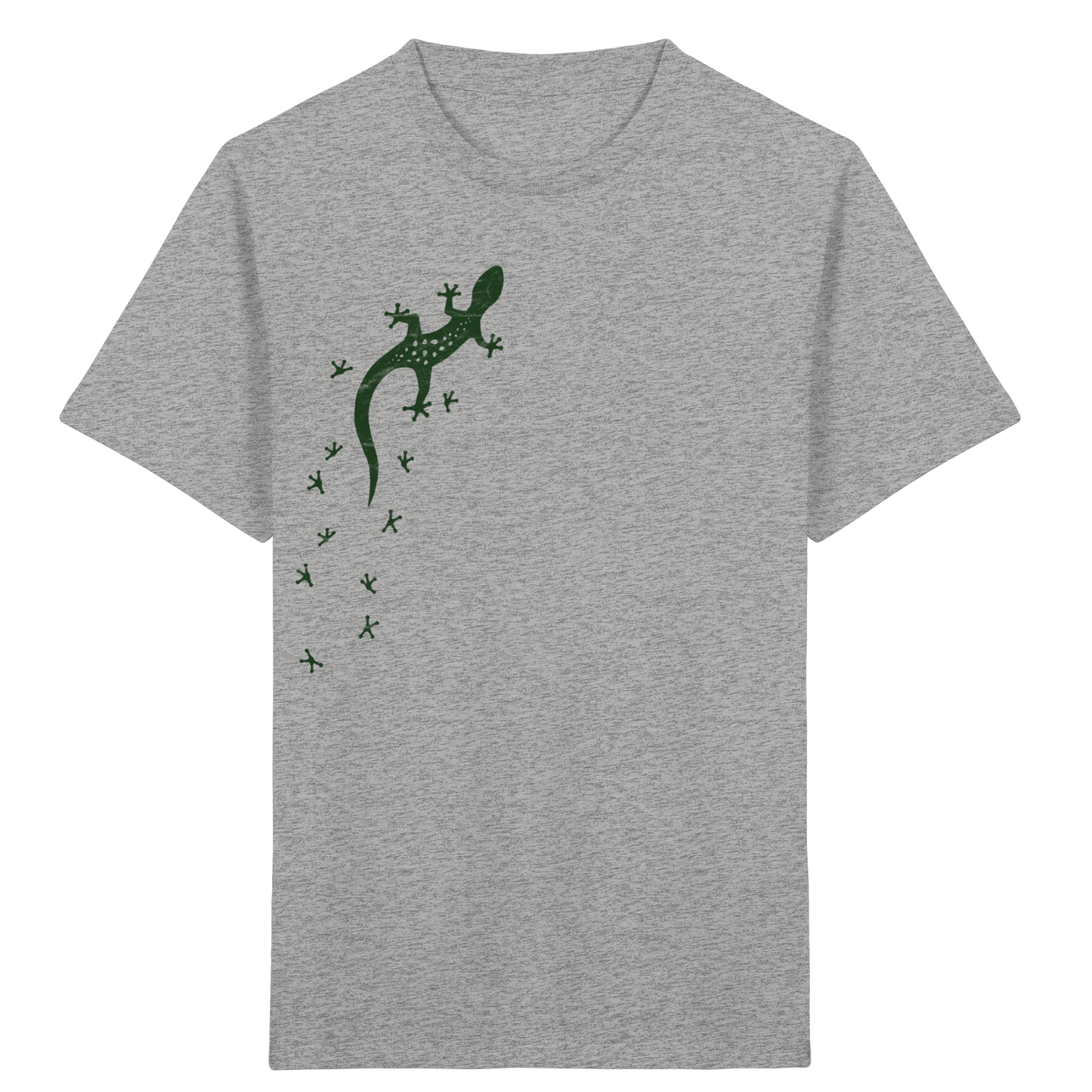 Gecko Eidechse Silhouette dunkel - Kids Organic Shirt