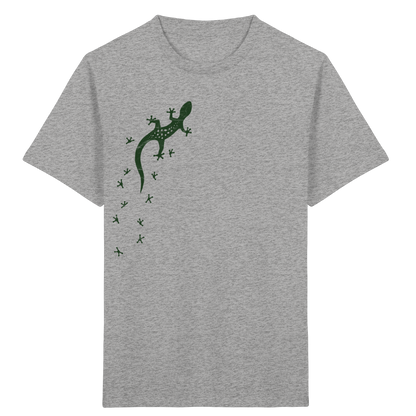 Gecko Eidechse Silhouette dunkel - Kids Organic Shirt