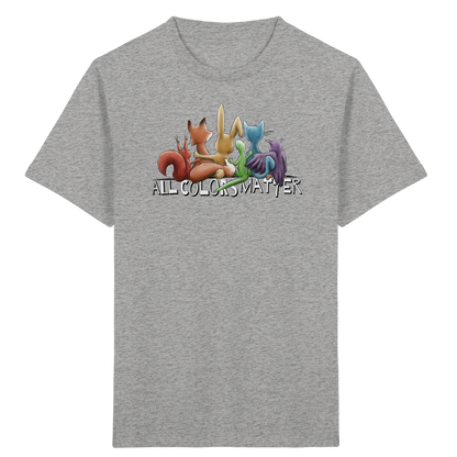 All Colors Matter! Regenbogen Tiere für Vielfalt - Kids Organic Shirt
