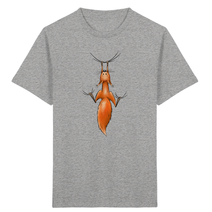 Rotes Eichhörnchen hängt ab - Kids Organic Shirt