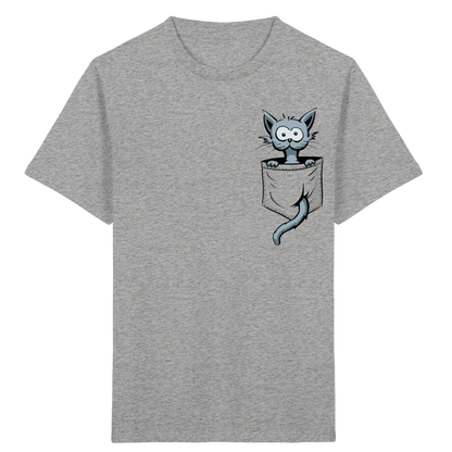 Verrückte Katze in Deiner Brust-Tasche - Kids Organic Shirt