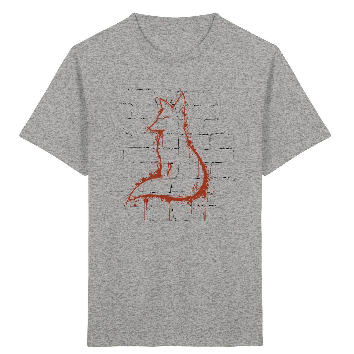 Street Art Fuchs Silhouette - Kids Organic Shirt