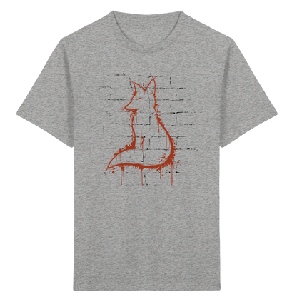 Street Art Fuchs Silhouette - Kids Organic Shirt
