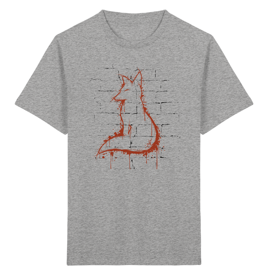 Street Art Fuchs Silhouette - Kids Organic Shirt