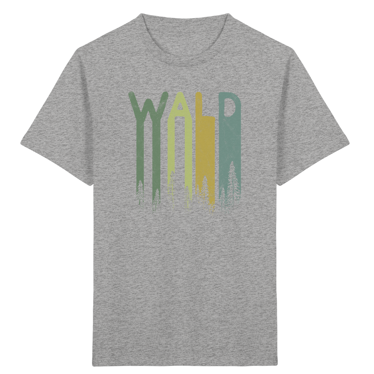 Wald Retro Forst Schriftzug - Kids Organic Shirt