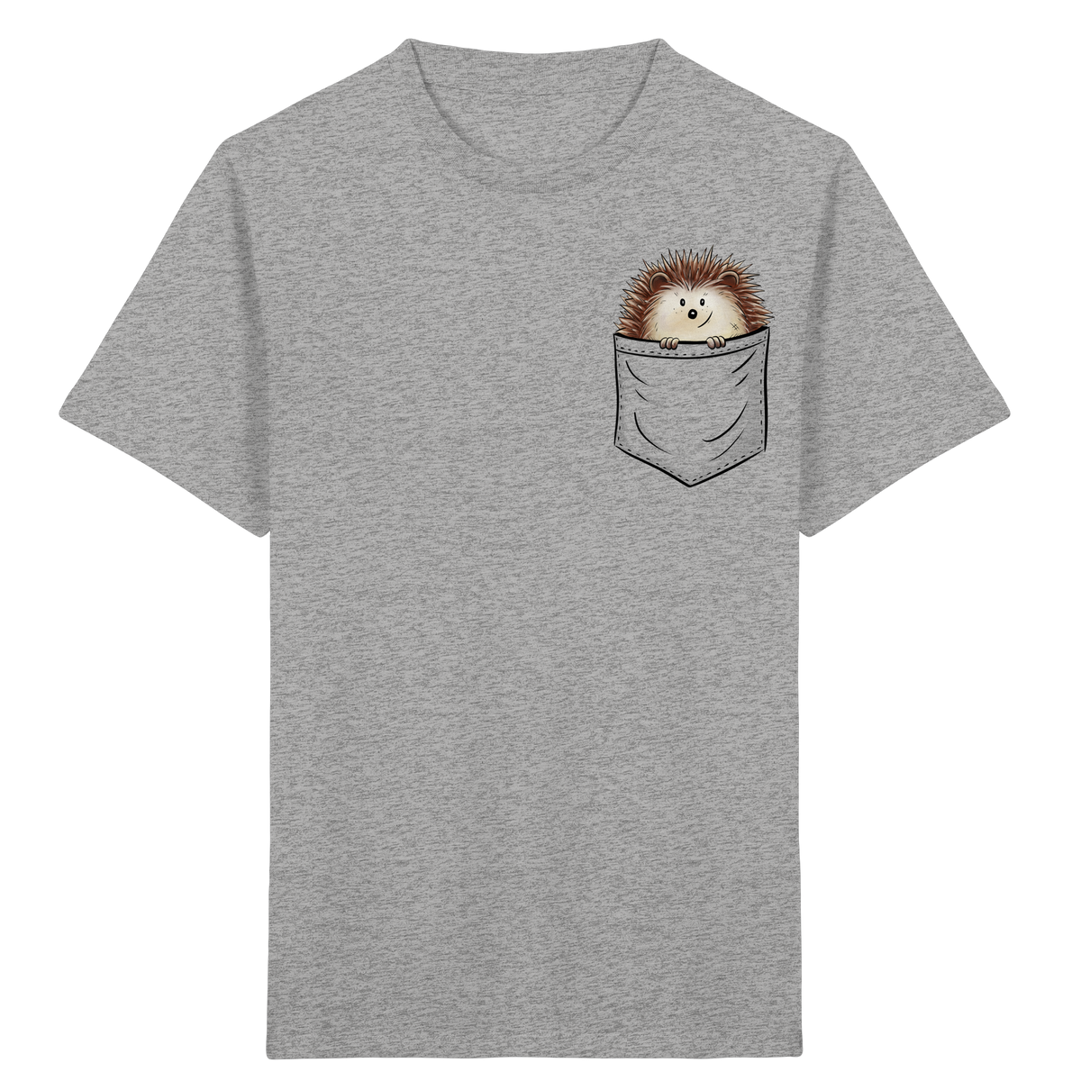 Lustiger Igel in Deiner Brust-Tasche - Kids Organic Shirt