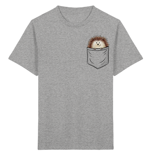 Lustiger Igel in Deiner Brust-Tasche - Kids Organic Shirt