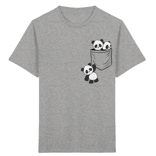 Kawaii Pandas in der Tasche - Kids Organic Shirt