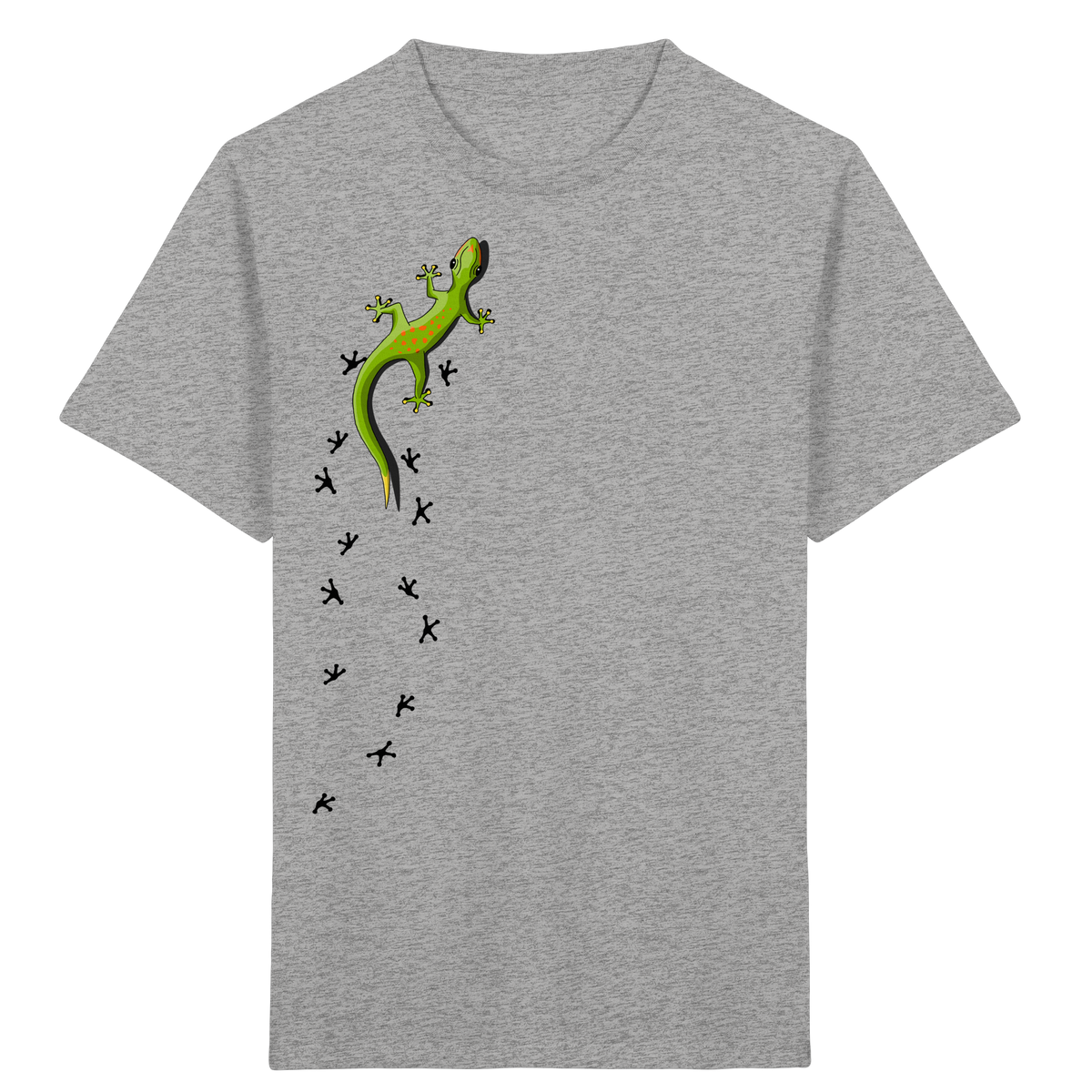 Kletternder Gecko mit Spuren - Kids Organic Shirt