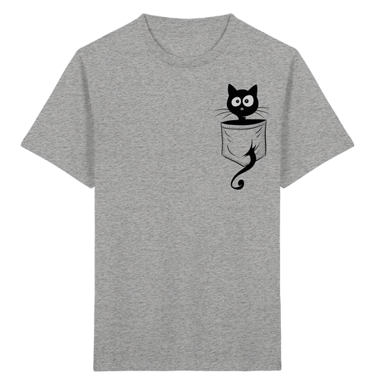 Schwarze Katze in der Tasche - Kids Organic Shirt