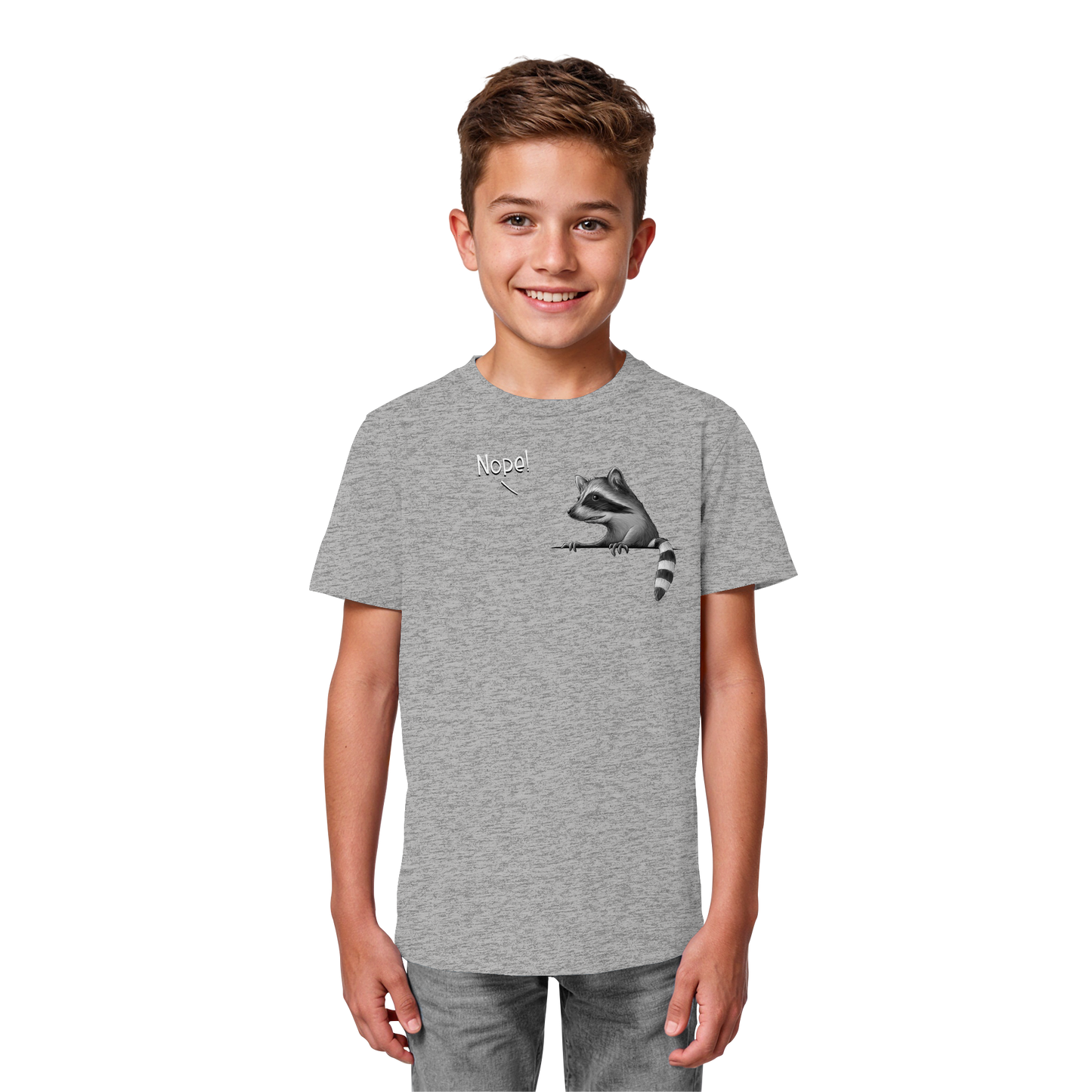 Nope! Frecher verwegener Waschbär - Kids Organic Shirt