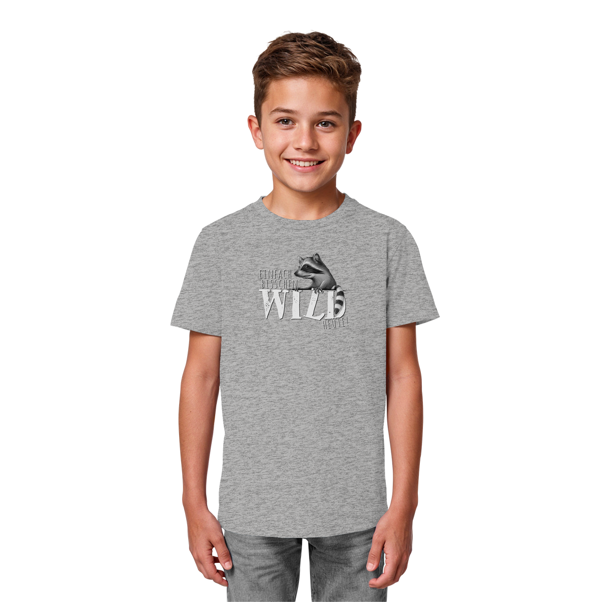 Bisschen wild heute! Waschbär - Kids Organic Shirt