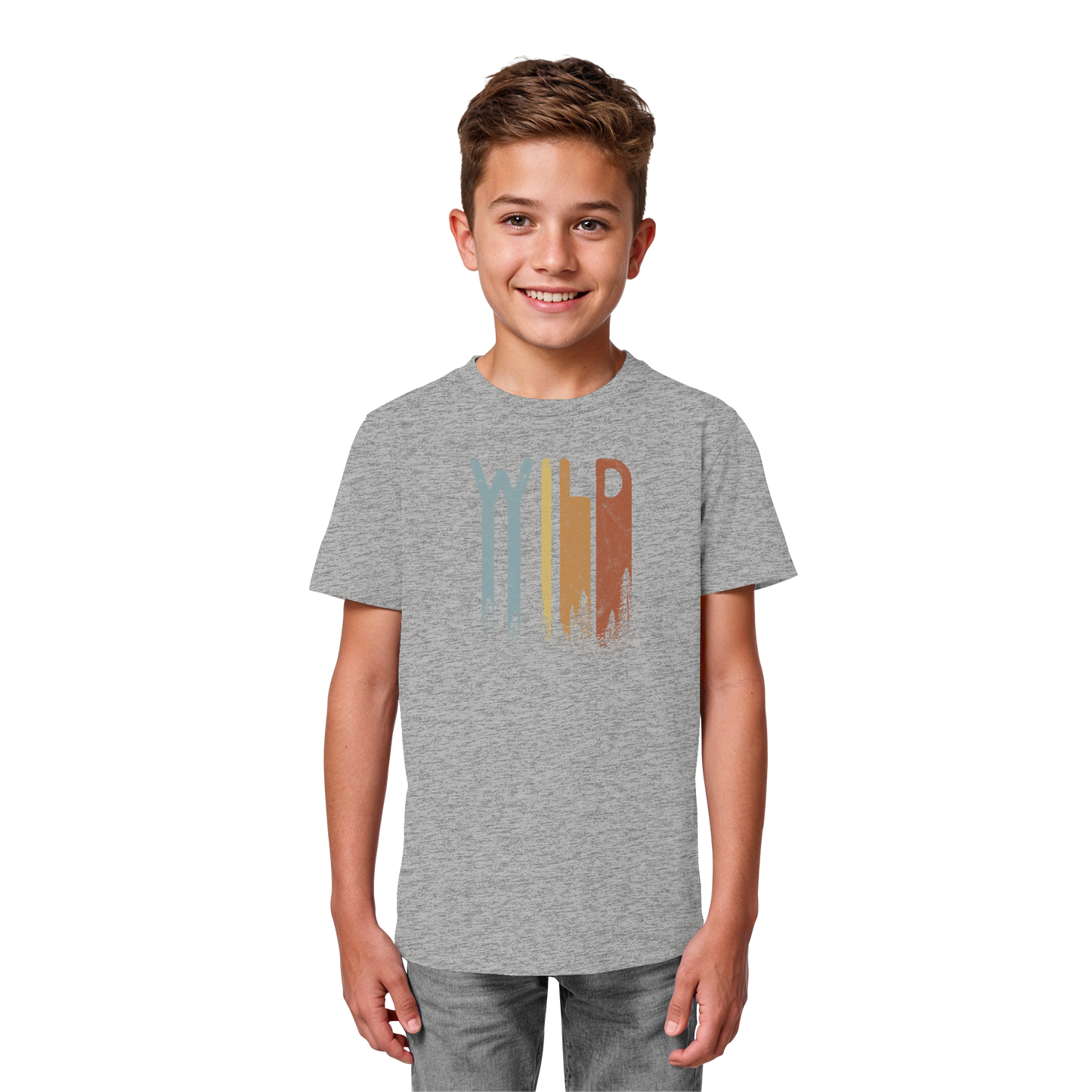 Wild Retro Schriftzug - Kids Organic Shirt