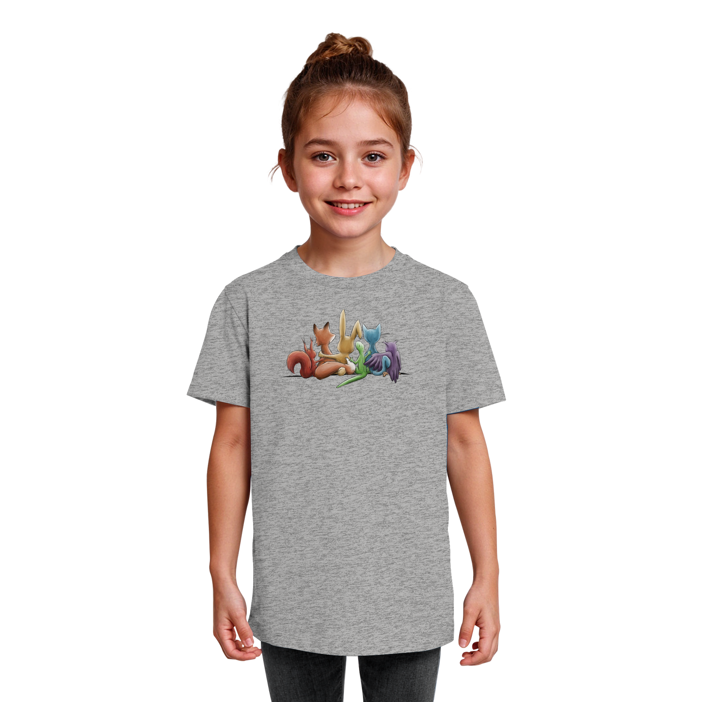 Regenbogen Tiere für Freundschaft, Toleranz und Vielfalt - Kids Organic Shirt