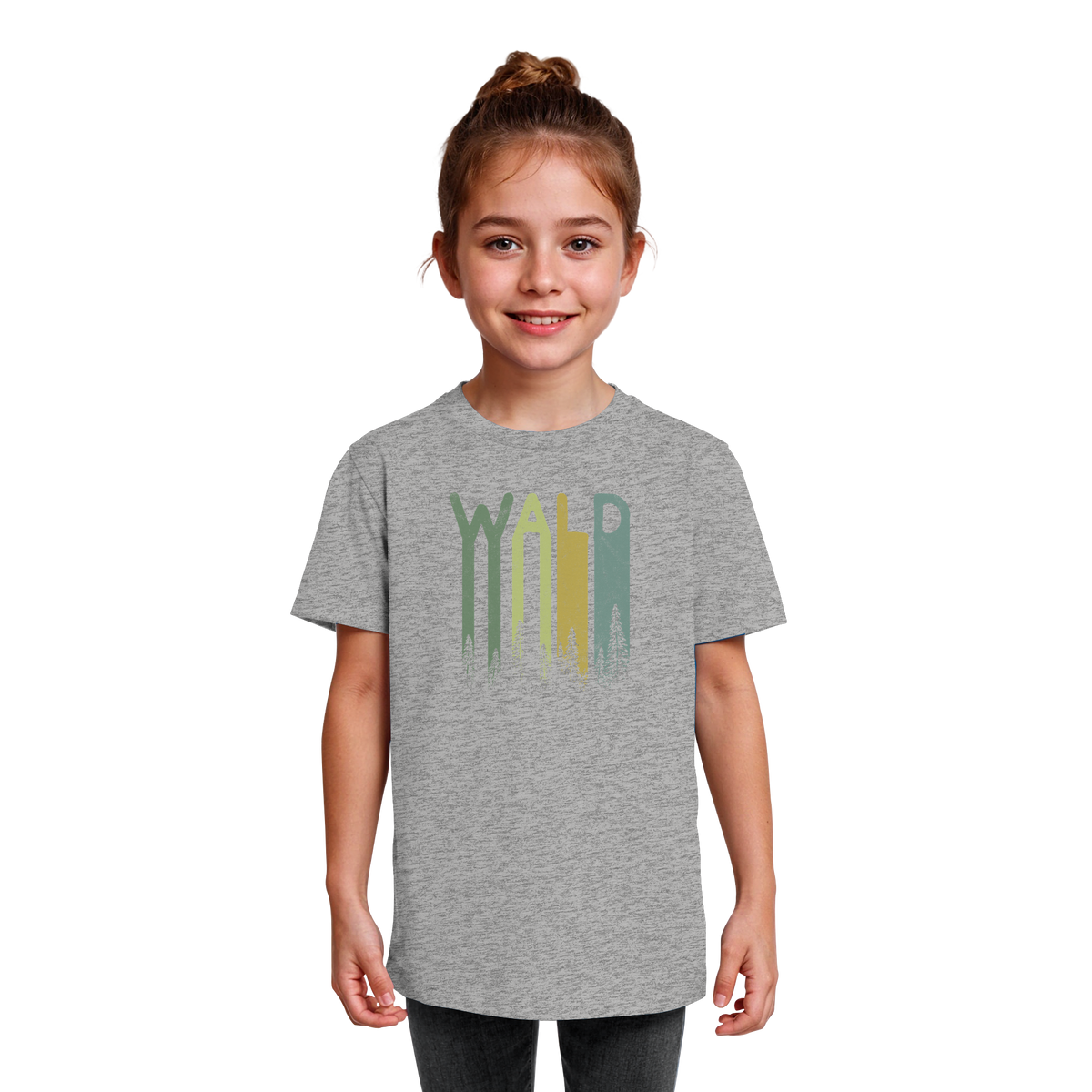 Wald Retro Forst Schriftzug - Kids Organic Shirt