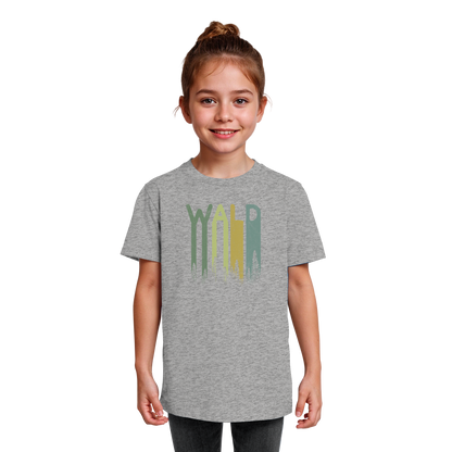 Wald Retro Forst Schriftzug - Kids Organic Shirt