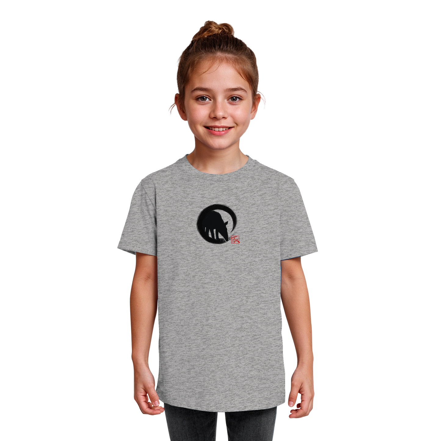 Zen Tapir im japanischen Enso Kreis - Kids Organic Shirt