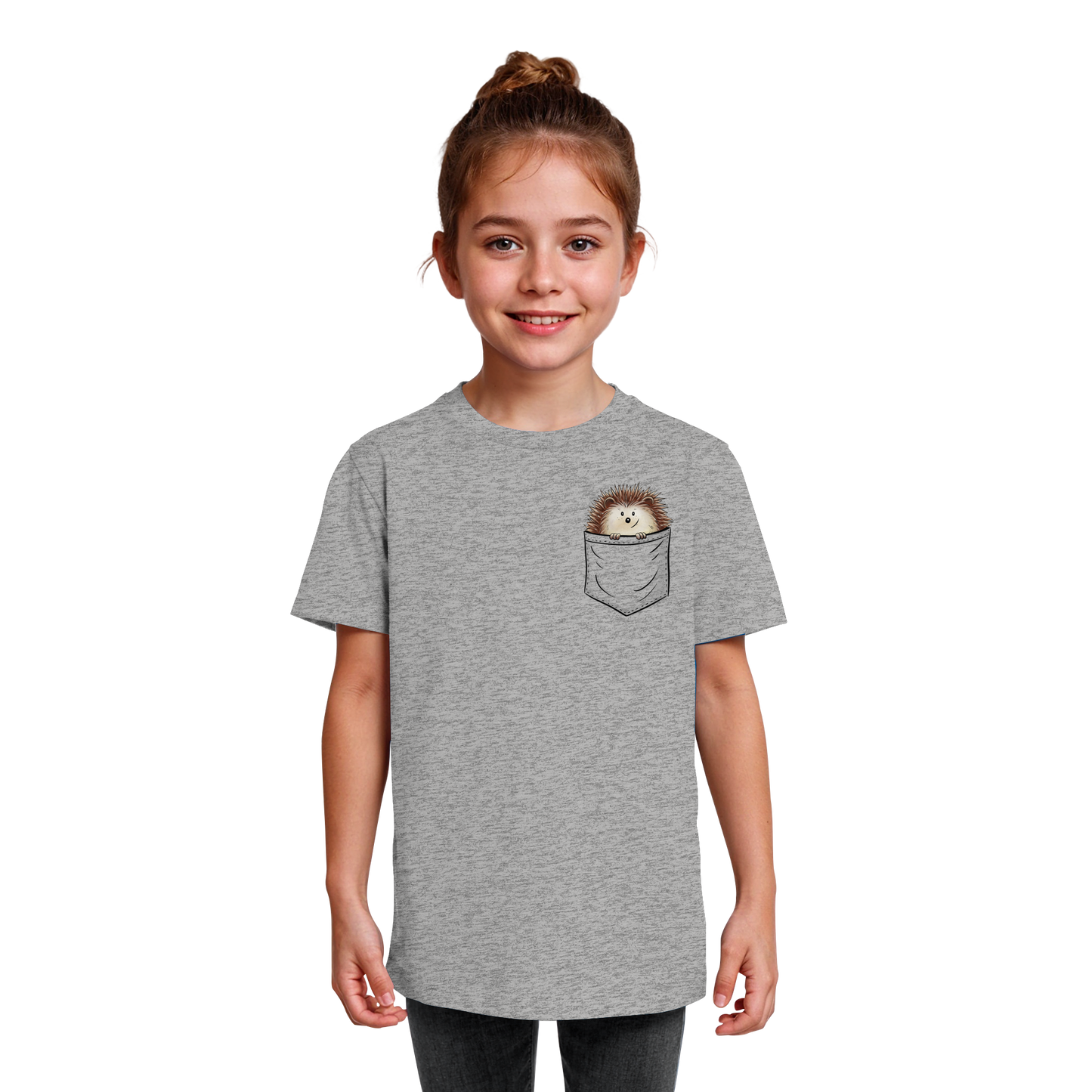 Lustiger Igel in Deiner Brust-Tasche - Kids Organic Shirt
